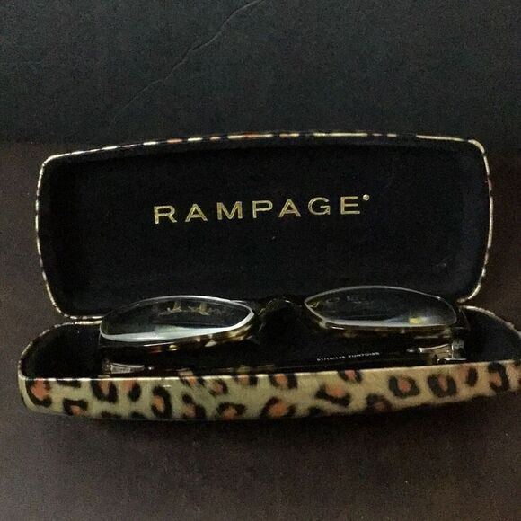 Glasses Tortoise shell, eyeglass Prescription frame and cheetah print Rampage ca - Picture 1 of 6